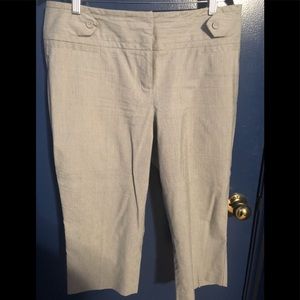 Grey pinstriped Capri’s